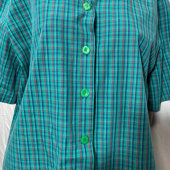🔥Clearance🔥Koret Womens size Large.  Plaid shirt sleeve button down shirt. - Picture 3 of 5